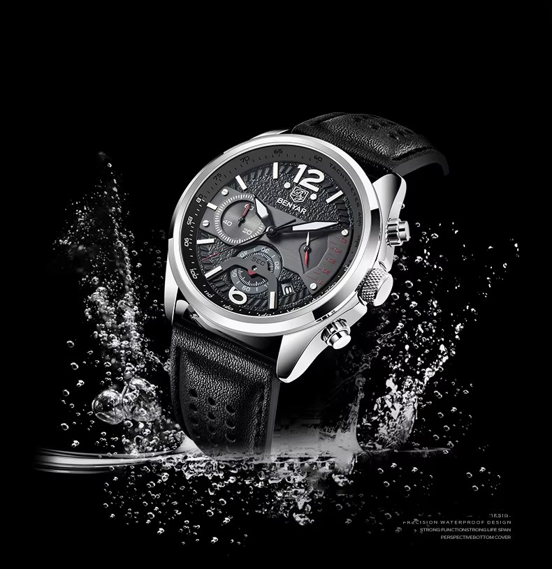 Benyar 5171 Leather Strap Watch - Image 2