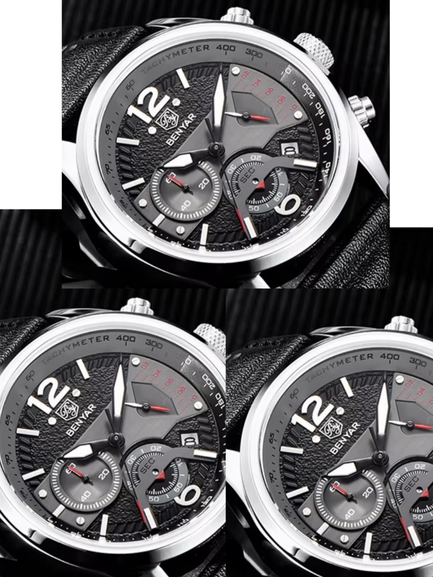 Benyar 5171 Leather Strap Watch - Image 3